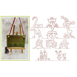 Stickserie - Motivborte Weihnachten E2E